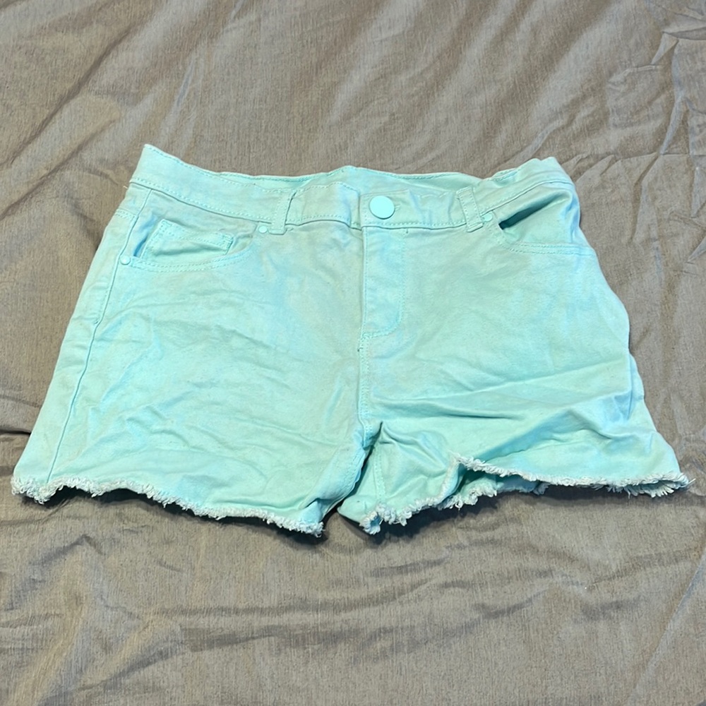 Teal shorts girls 8
